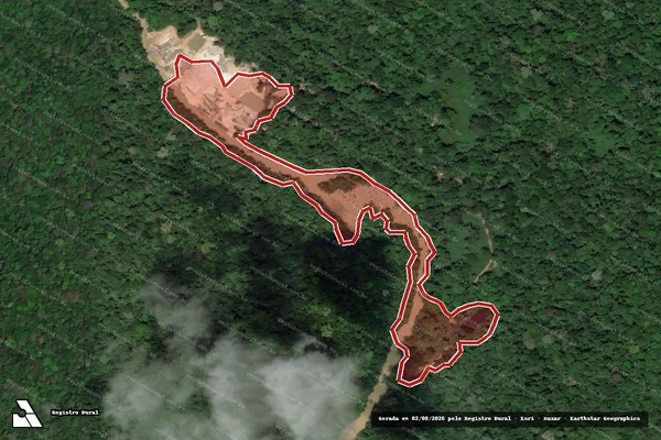 Imagem de satélite — Embargo Ambiental — Calçoene/AP