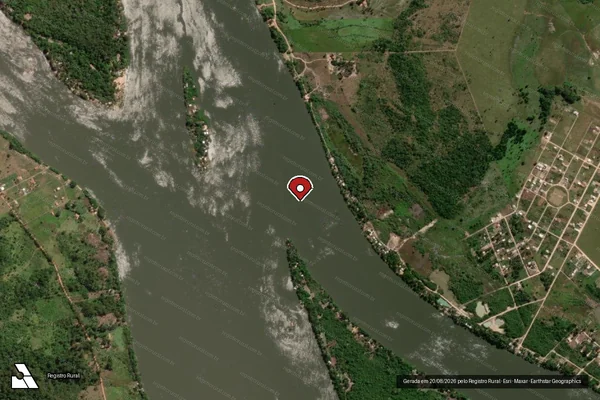 Imagem de satélite de Infração Ambiental em São Félix do Xingu - PA (marcador da localização)