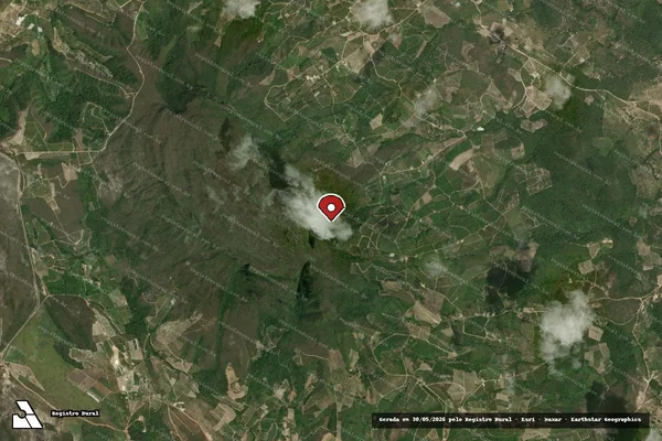 Imagem de satélite de Infração Ambiental em Barra da Estiva - BA (marcador da localização)