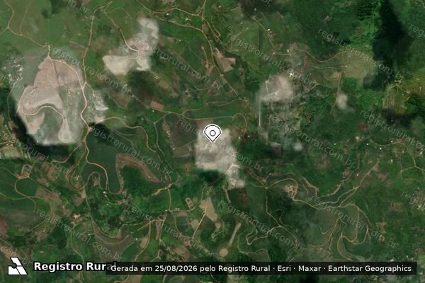 Imagem de satélite de Infração Ambiental em Ipojuca - PE (marcador da localização)