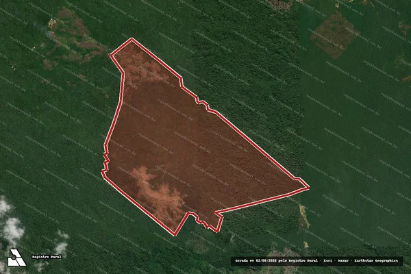 Imagem de satélite de Infração Ambiental em Novo Progresso - PA