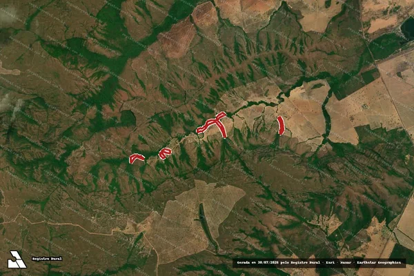 Imagem de satélite de Infração da Flora em Barra do Garças - MT