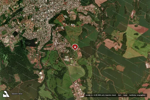 Imagem de satélite de Infração da Fauna em Dois Vizinhos - PR (marcador da localização)