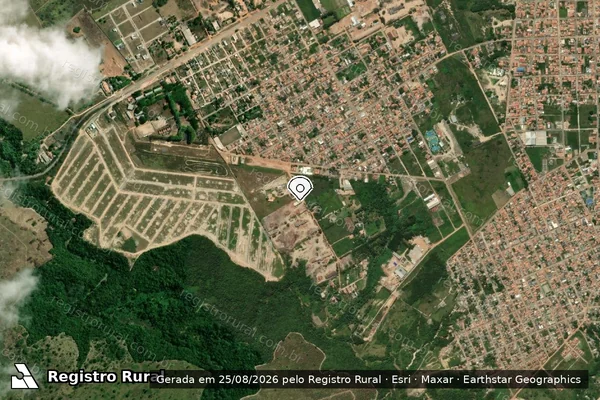 Imagem de satélite de Infração de Licenciamento(Não Classificada-Móvel) em Rondon do Pará - PA (marcador da localização)