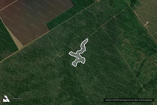 Imagem de satélite — Embargo IBAMA — Infração da Flora - Juara/MT