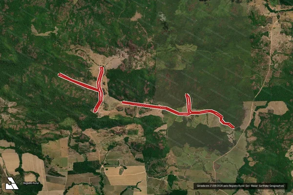 Imagem de satélite de Infração Ambiental em Novo Mundo - MT