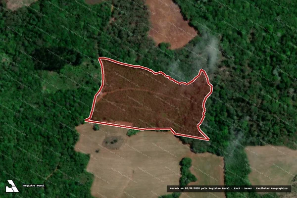 Imagem de satélite — Embargo IBAMA — Infração Ambiental - Cruz Machado/PR