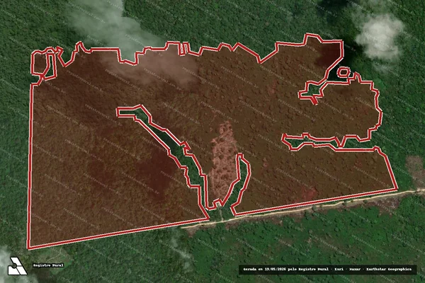 Imagem de satélite — Embargo IBAMA — Infração da Flora — Caroebe/RR