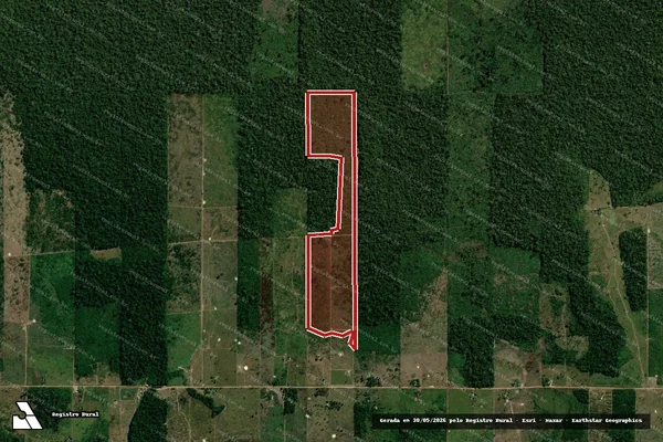 Imagem de satélite de Infração da Flora em Candeias do Jamari - RO
