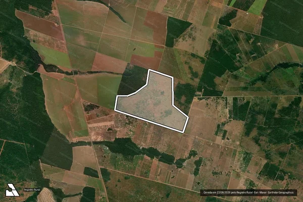 Imagem de satélite — Embargo IBAMA — Infração da Flora - Paranatinga/MT