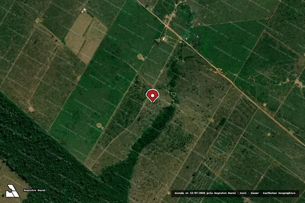 Imagem de satélite de Infração Ambiental em Porto Velho - RO (marcador da localização)