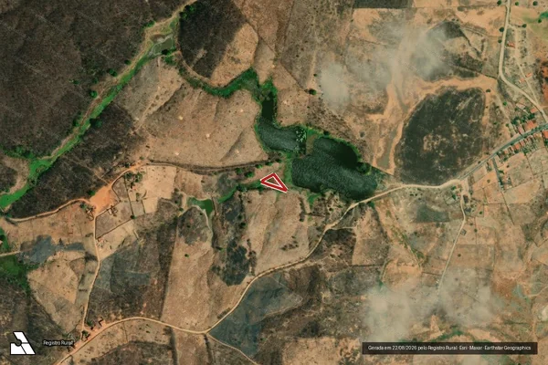 Imagem de satélite — Embargo IBAMA — Infração Ambiental - Saboeiro/CE