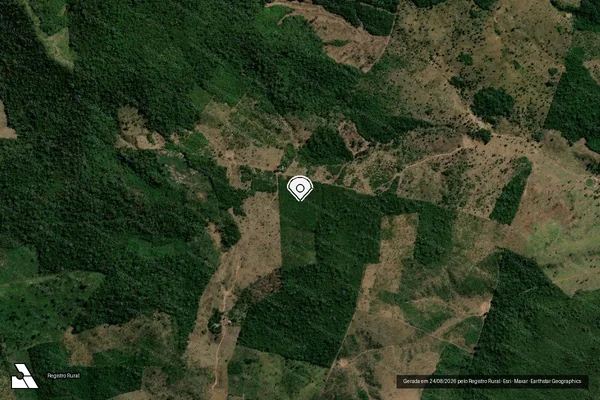 Imagem de satélite de Infração Ambiental em Arame - MA (marcador da localização)
