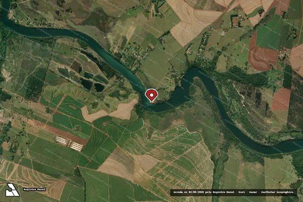Imagem de satélite de Infração de Licenciamento(Não Classificada-Móvel) em Ourinhos - SP (marcador da localização)