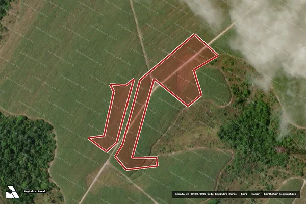 Imagem de satélite de Infração da Flora em Santa Cruz Cabrália - BA