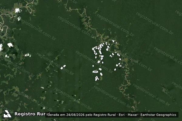 Imagem de satélite de Infração Ambiental em Feijó - AC