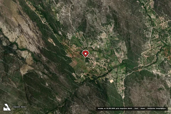 Imagem de satélite de Infração da Flora em Livramento de Nossa Senhora - BA (marcador da localização)