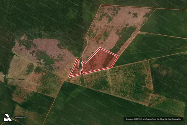 Imagem de satélite de Infração referente a Qualidade Ambiental em Nova Ubiratã - MT