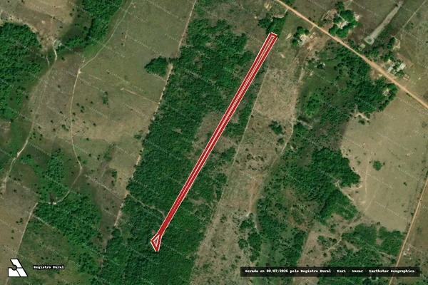 Imagem de satélite de Infração Ambiental em Mucajaí - RR