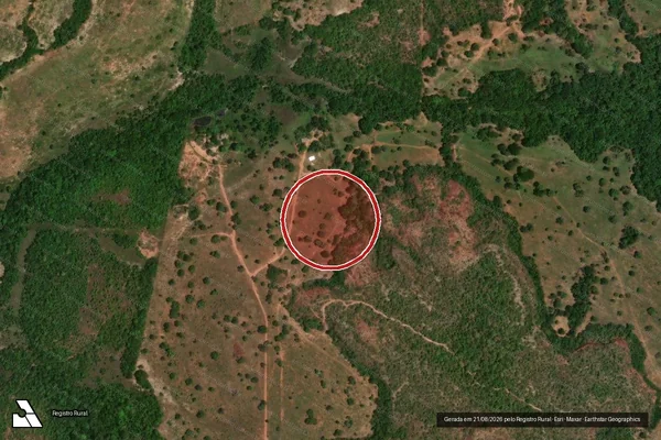 Imagem de satélite de Infração da Flora em Poxoréo - MT