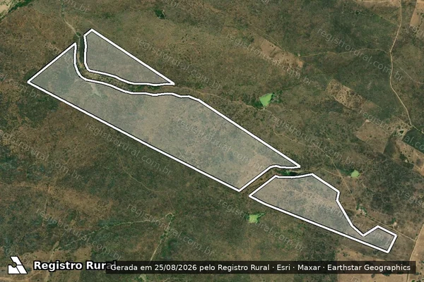 Imagem de satélite de Infração Ambiental em Belo Monte - AL