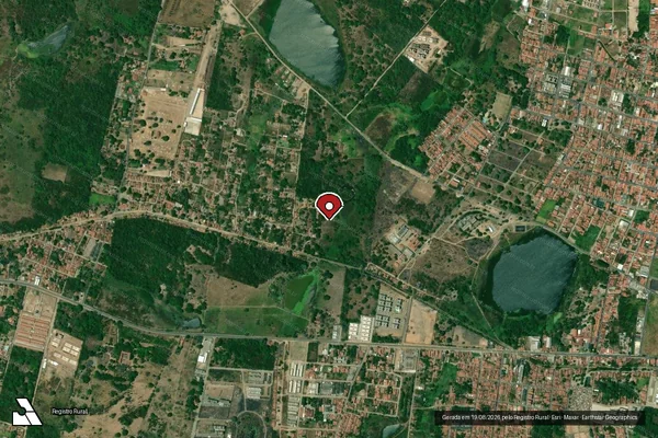 Imagem de satélite — Embargo IBAMA — Infração Ambiental - Caucaia/CE