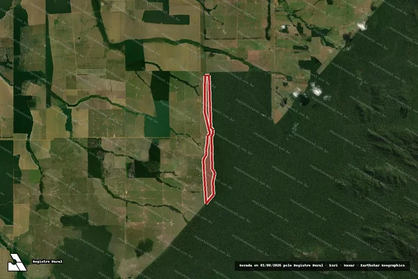 Imagem de satélite de Infração Ambiental em São Miguel do Guaporé - RO