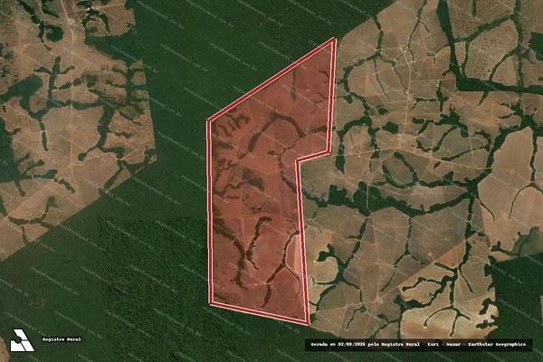 Imagem de satélite de Infração da Flora em Apiacás - MT
