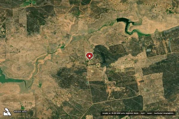 Imagem de satélite — Embargo IBAMA — Infração Ambiental - Coremas/PB