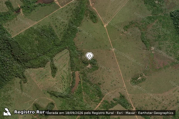 Imagem de satélite — Embargo IBAMA — Infração Ambiental - Itaituba/PA