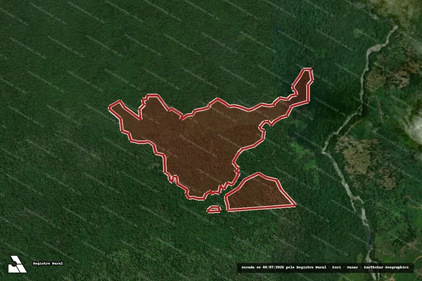 Imagem de satélite — Embargo IBAMA — Infração da Flora — Amajari/RR