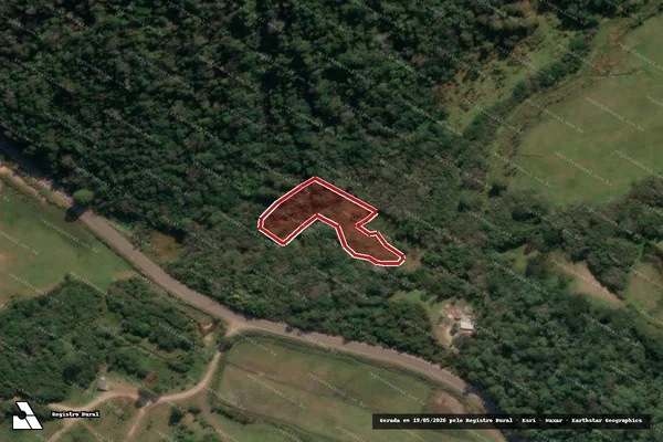 Imagem de satélite — Embargo IBAMA — Infração da Flora - União da Vitória/PR