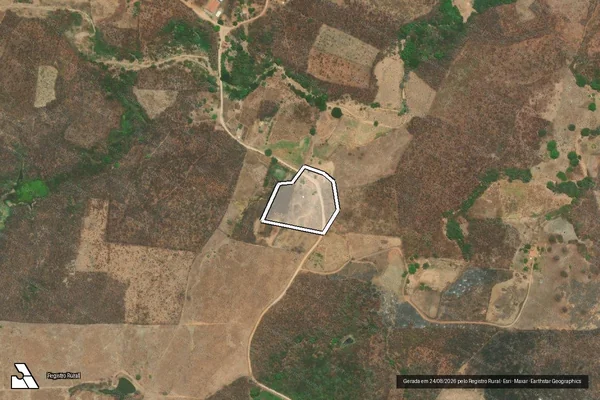 Imagem de satélite — Embargo IBAMA — Infração Ambiental — Ipueiras/CE
