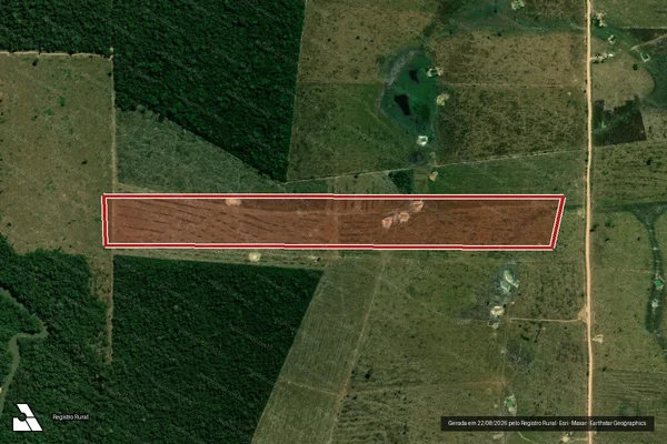 Imagem de satélite de Infração Ambiental em Cujubim - RO