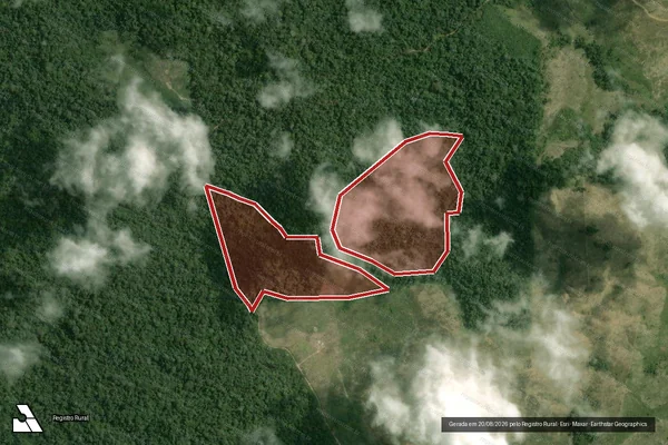 Imagem de satélite de Infração da Flora em Pacajá - PA