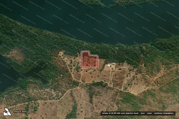Imagem de satélite — Embargo IBAMA — Infração Ambiental - São Salvador do Tocantins/TO