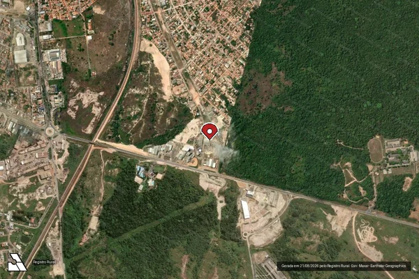 Imagem de satélite — Embargo IBAMA — Infração Ambiental - Marabá/PA