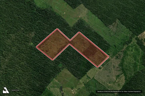Imagem de satélite de Infração Ambiental em Boca do Acre - AM