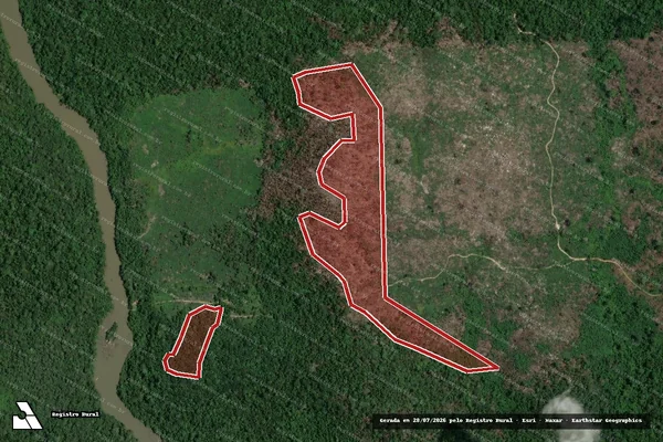 Imagem de satélite de Infração da Flora em Altamira - PA