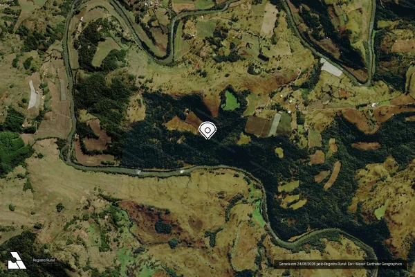 Imagem de satélite de Infração da Flora em Bom Jardim da Serra - SC (marcador da localização)