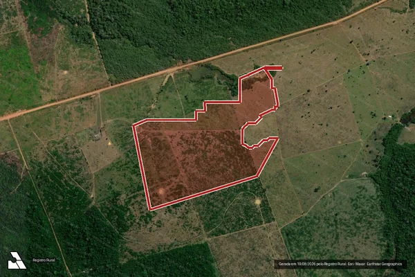 Imagem de satélite de Infração da Flora em Novo Aripuanã - AM