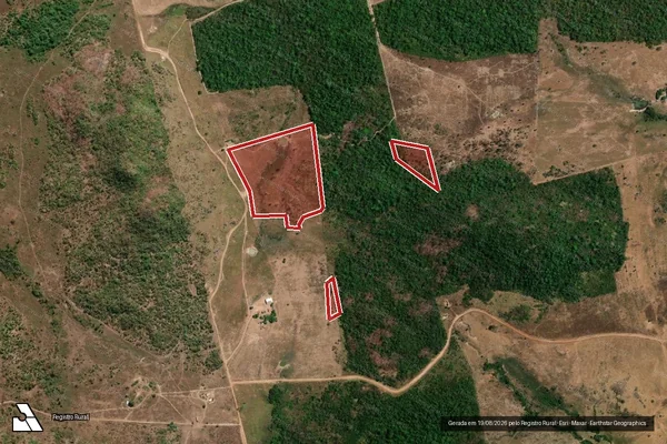 Imagem de satélite de Infração Ambiental em Santana do Araguaia - PA