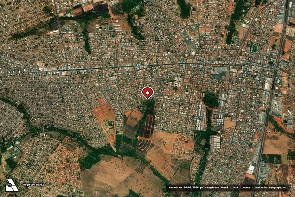 Imagem de satélite de Infração da Fauna em Aparecida de Goiânia - GO (marcador da localização)