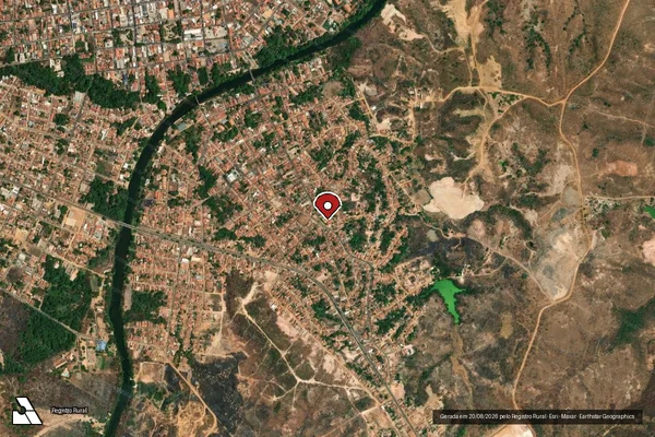 Imagem de satélite — Embargo IBAMA — Comércio Ilegal de Madeira - Balsas/MA