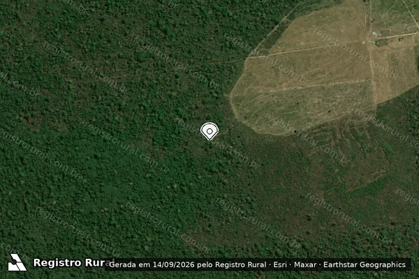 Imagem de satélite — Embargo IBAMA — Infração Ambiental - Santarém/PA