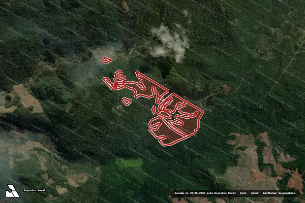 Imagem de satélite de Infração da Flora em Coronel Domingos Soares - PR