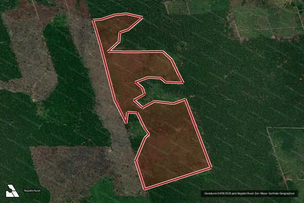 Imagem de satélite de Infração Ambiental em Lábrea - AM