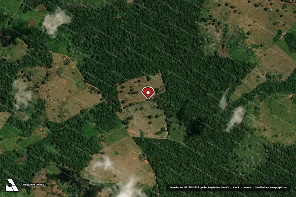 Imagem de satélite de Infração Ambiental em Capixaba - AC (marcador da localização)