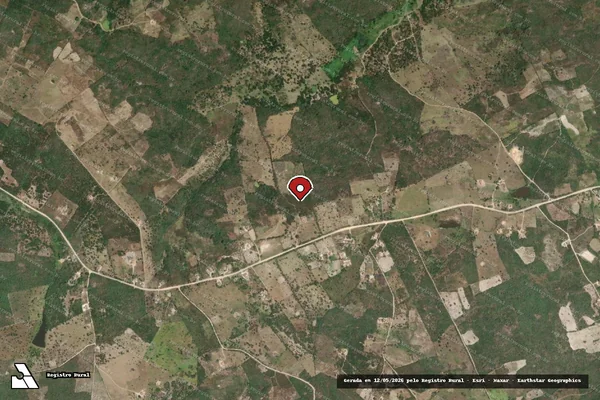 Imagem de satélite de Infração da Flora em Pesqueira - PE (marcador da localização)