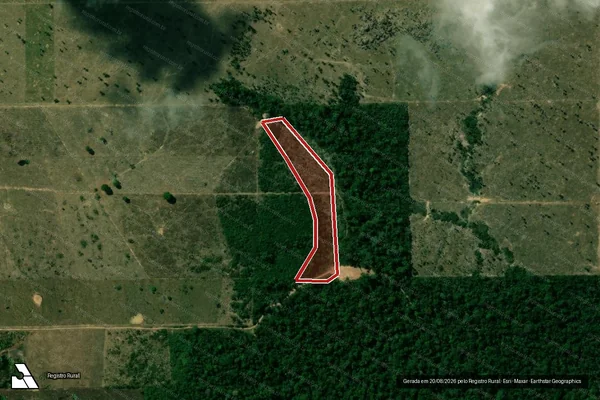 Imagem de satélite de Infração da Flora em Cujubim - RO